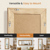 TRAHOME Full Length Mirror with Wooden Frame, 56"X22" Solid Wood Standing Floor Mirror for Farmhouse, Bathroom, Bedroom Decor, Hanging or Leaning Wall-Mounted TRAHOME