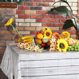 3 Pieces Wood Tablecloth Plastic White Wood Grain Tablecloth Rustic Wood Table Cover Rectangle Wood Grain Table Cover for Western Birthday Party Picnic Table Decoration,54 X 108 Inches Tatuo