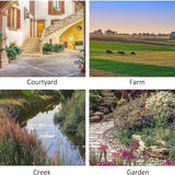 5 FT Wooden Garden Bridge, Classic Wood Arc Footbridge w/Safety Rails & 400 lbs Capacity, Decorative Pond Bridge for Outdoor Garden Yard Back Yard Creek Farm WoodArtSupply