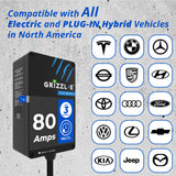 Grizzl-E Ultimate Level 2 Fastest 80A / 19.2 kW Electric Vehicle (EV) Charger, UL Tested and Certified, Metal Case, Indoor/Outdoor Electric Car Fast Charging Station, Hardwired, Classic Black, J1772 Grizzl-E