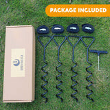 Heavy Duty Trampoline Stakes Anchors High Wind,Galvanized Steel Trampoline Anchors Kit for 15ft,14ft,12ft,10ftTrampoline,15.8inch Ground Anchors Trampoline Accessories UROVIBOSCR