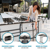 Lifetime Commercial Fold-in-Half Table, 6-Foot, Almond Lifetime