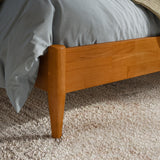 AFI, Quincy Twin XL Solid Wood Low Profile Platform Bed, Light Toffee AFI