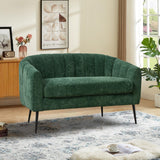 Sinzho & Wiyfun 50.2'' Upholstered Small Loveseat Sofa Chenille 2-Seat Couch Settee Love Seat for Small Space Mini Room, Green Sinzho & Wiyfun