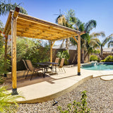 Insaga Decorative 4x4 Post Base for Concrete, 4x4 Post Bracket with 4MM Thickness Base, Deck Post Brackets 4x4 (Inner Size 3.6'' x 3.6'') for Deck Post Base, Porch Railing Post Holder (Set of 4) Insaga