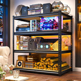 DurayLoly 40" W Garage Shelving, 4 Tier Storage Shelves Load 2000 lbs, Adjustable Garage Shelves, Metal Shelving Unit for Warehouse, Basement, Pantry, 40" Wx 16" D x 60" H, Black DurayLoly