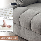 Ketaiyou Rocker Swivel Recliner Chair for Adults, Overstuffed Large Manual Recliner Glider with Massage and Heat, Comfy Soft Fabric Living Room Reclining Sofa Chair(Lime Gray) Ketaiyou