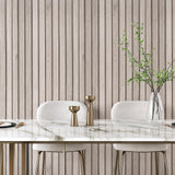 VEELIKE Grey Wooden Slats Peel and Stick Wallpaper Wood Contact Paper for Walls Kitchen Cabinets 15.7''x354'' Waterproof Self Adhesive Slats Wood Panel Vinyl Wallpaper for Bedroom Wall Décor Farmhouse VEELIKE