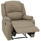 RecPro Charles Collection | 30" Zero Wall Wall Hugger Recliner | RV Living Room (Slideout) Chair | Cloth (Oatmeal, 1 Chair) RecPro