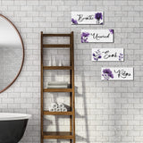 4 Pieces Bathroom Wall Art Rustic Farmhouse Bathroom Wall Decor Sign Relax Soak Unwind Breathe Wood Hanging Sign for Home Spa Bathroom Laundry Decor Utuichuo