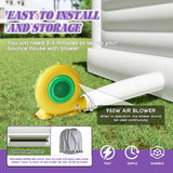 Albott 13.1x13.1x10 FT Commercial PVC Inflatable White Bounce House for Kids, Large White Castle Bounce House with 950W Blower & Higher Inflatable Wall for Wedding Birthday Party Albott