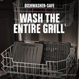 GEORGE FOREMAN® Contact Submersible™ Grill, 5-Serving Grill - Adjustable Temperature Control, Black Plates, Wash the entire grill George Foreman