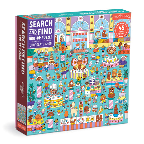 Mudpuppy Chocolate Shop 500 Piece Search and Find Family Puzzle Mudpuppy
