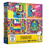 RoseArt - Snack Size - Peanuts - 4 x 100 Piece Jigsaw Puzzle for Adults RoseArt