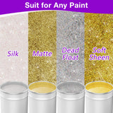 TORC Holographic Silver Glitter Paint Additive - Multi-Size Glitter Powder for Acrylic Paint, Walls, Wood Furniture & Crafts (200g/7oz) - Interior/Exterior Use on All Finishes TORC