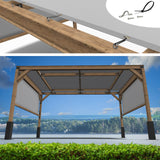 ShadeMart 8' W x 16' L Pergola Sun Shade Grey 95% Canopy Outdoor Replacement Cover with Grommets and Stainless Steel Weighted Rods for Patio, Backyards, Carport, Garden (We Make Custom Size) ShadeMart
