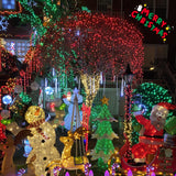 YEGUO Red Christmas Lights Outdoor, 165ft 500 LED String Lights Indoor, Green Wire Twinkle Tree Lights Plug in YEGUO