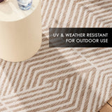 Nicole Miller New York Patio Country Ombre Geo Indoor Outdoor Area Rug, UV Fade Resistant, Low Pile, Beige/Cream, 6'6"x9'2" Nicole Miller New York