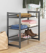 Whitmor Steel Mesh 3-Tier Shoe Rack, Gunmetal Gray Whitmor