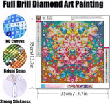 Ekuxom Mandala Diamond Art Kits for Adults-Flowers Diamond Painting Kits for Adults-5D DIY Full Round Drill Gem Art for Home Wall Decor Gifts 14x14inch Ekuxom