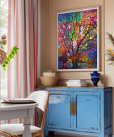 Petrala Jigsaw Puzzles 1000 Pieces for Adults Tree of Life 1000 Piece Puzzle for Adults Colorful Stained Glass Jigsaw Puzzles for Adults Kit with Letters on Back, Fit Together Perfectly Petrala