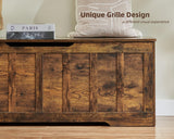VANKILEY 51.2"Storage chest extra large,storage bench with 2 safety hinges,Shoe Bench,51.2*15.7*19.1inches,wooden trunk for bedroom,livingroom,entryway,Supports 220 lb,Easy Assembly(Rustic brown) VANKILEY