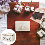 Kathfly Rustic White Recipe Box Wooden Beaded Recipe Box Farmhouse Recipe Holder and Organizer Personalized Recipe Box Bridal Shower Wedding Registry Must Haves for Wedding Birthday Housewarming Kathfly