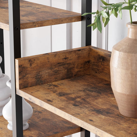 Triple Wide 5-Tier Industrial Style Bookshelf with Metal Frame and Open Shelves by IRONCK IRONCK