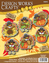 DesignWorks Ink Turkeys Counted Cross Stitch Ornament Kit - Set/6 DesignWorks Ink