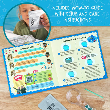 Wow in The World SEA Creatures Aquarium | Hatch & Raise Real Brine Shrimp (Easy Care), Customizable Tank, Companion Audio Content, Bonus Reusable Science Tool, STEM Toy for Kids 6+ by Thames & Kosmos WONDERY KIDS