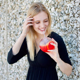 Fish Bowl for Drinks - Sphere Shaped Durable Drinking Party Cups with Cover, 4-Pack (22 oz) - Fun, Unique Design Sits Flat, 4 Straws Included - Great for Dinner and Cocktail Parties and Outdoor Use Kwirkworks