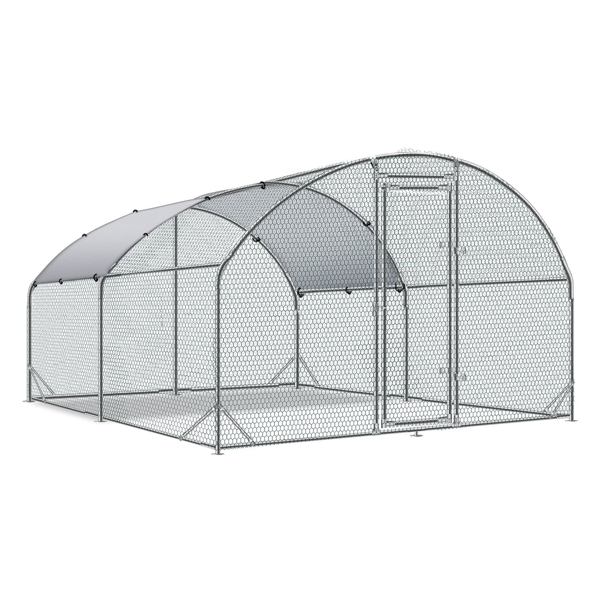 Large Metal Chicken Coop Upgrade Tri-Supporting Wire Mesh Chicken Run,Chicken Pen with Water-Resident and Anti-UV Cover,Duck Rabbit House Outdoor(9'W x 13'L x 6.5'H) Betterhood