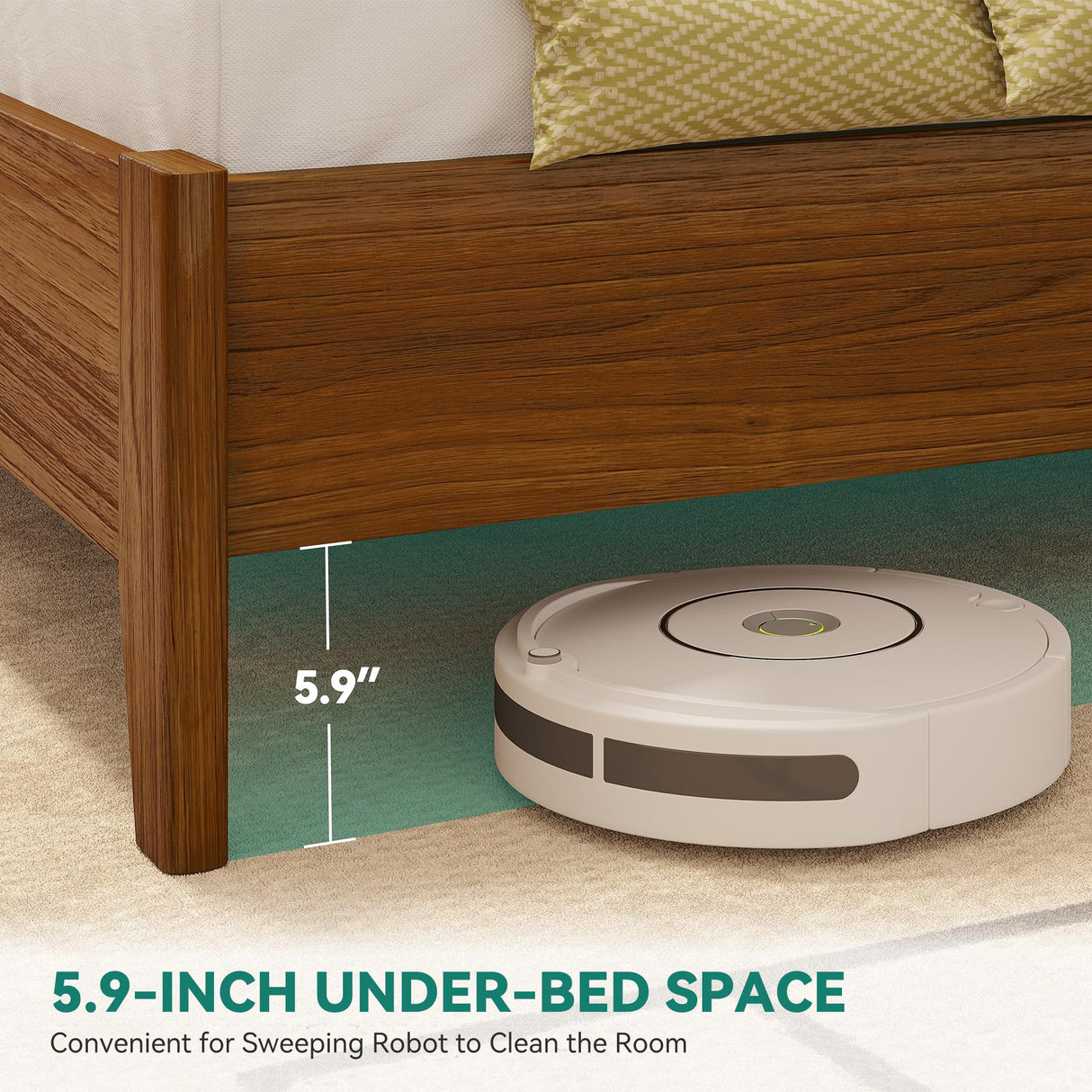 DWVO King Size Bed Frame with Adjustable Headboard, Farmhouse Wood Bed Frame with Solid Wood Slats Support, No Box Spring Needed, 12 Strong Wood Slat Support, Easy Assembly, Rustic Brown DWVO