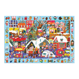 Mudpuppy Christmas Market – 64 Piece Search & Find Jigsaw Puzzle Featuring Festive Critters Shopping Around The Christmas Market and Over 40 Hidden Images to Find Mudpuppy