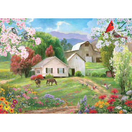 RoseArt - Abraham Hunter - Jefferson County Farm - 1000 Piece Jigsaw Puzzle for Adults RoseArt