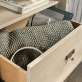 Sauder Trestle Night Stand, L: 26.38" x W: 19.06" x H: 25.12", Chalked Chestnut finish Sauder