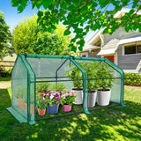 Ohuhu Portable Mini Greenhouse, 71"x36"x36" Greenhouses for Outdoors with Dual Large Zipper Doors & Ground Stakes, Waterproof & UV Protected Plastic Green House for Outside Garden Patio Backyard Ohuhu