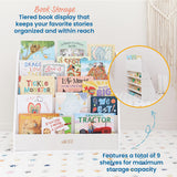 ECR4Kids Streamline Single-Sided Book Display with Storage, Classroom Bookshelf, White Wash ECR4Kids