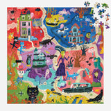 Mudpuppy Welcome to Spooky Town – 500 Piece Family Jigsaw Puzzle Featuring Bold and Spooky Illustrations of A Haunted Town Filled with Goblins Ghouls and Monsters Galison