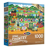 RoseArt - Home Country- Quilt Valley Farm - 1000 Piece Jigsaw Puzzle for Adults RoseArt