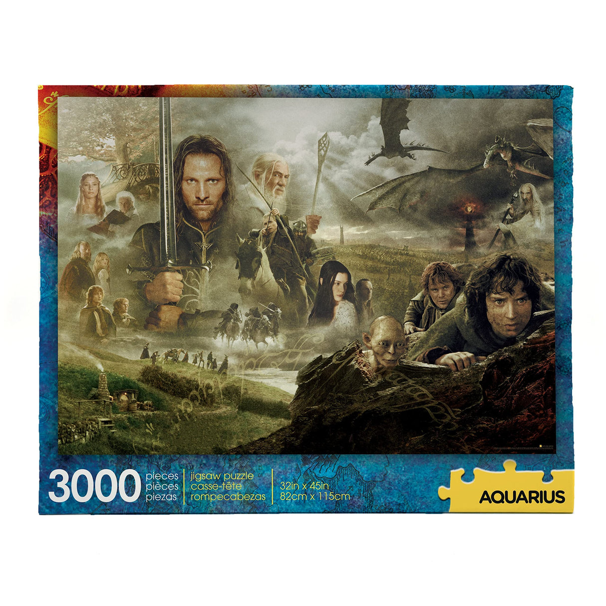 Aquarius Lord of The Rings (3000 Piece Jigsaw Puzzle) - Officially Licensed Lord of The Rings Merchandise & Collectibles - Glare Free - Precision Fit - 32 x 45 Inches AQUARIUS