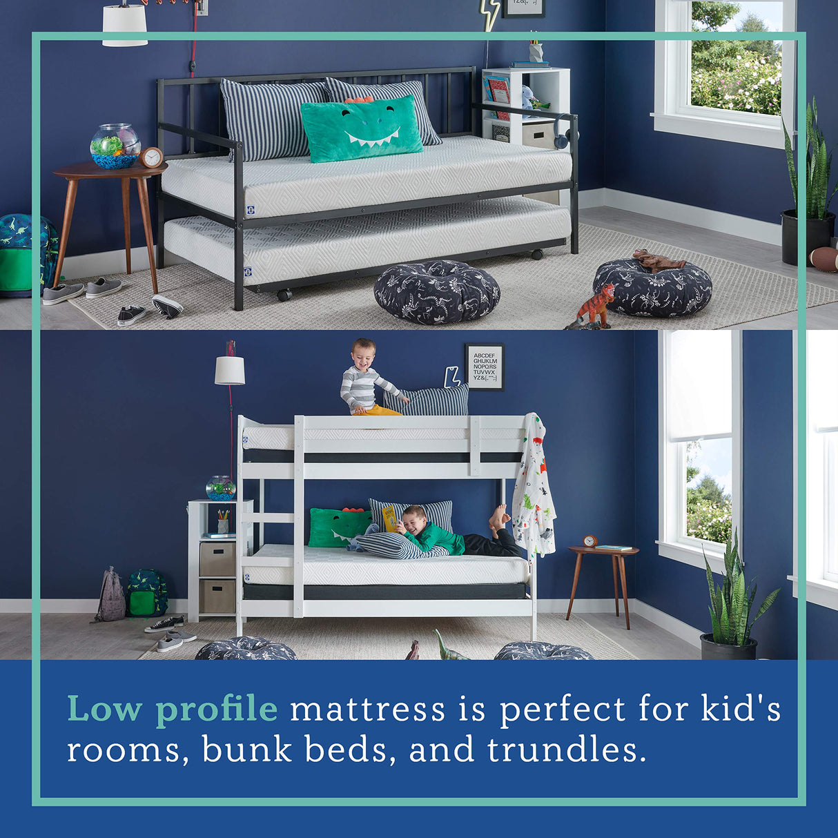 Sealy - Memory Foam Bed in a Box – 6 Inch, Low Profile, Medium Feel, Full Size, CertiPur-US Certified, White SEALY