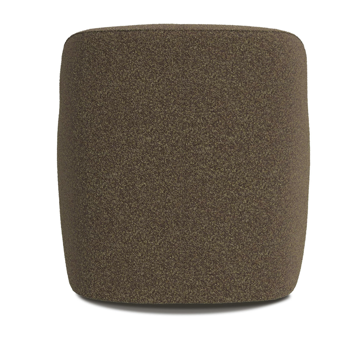 HomePop Home Décor Upholstered 360° Barrel Back Swivel Chair | Accent Chairs for Living Room & Bedroom | Decorative Home Furniture, Dark Brown Boucle HomePop