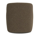 HomePop Home Décor Upholstered 360° Barrel Back Swivel Chair | Accent Chairs for Living Room & Bedroom | Decorative Home Furniture, Dark Brown Boucle HomePop