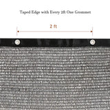 Garden expert 50% Black Shade Cloth 10x15FT Taped Edge with Grommets Sun Net Mesh for Garden Patio Backyard UV-Resistant Garden expert
