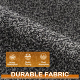 Mibao Front Door Mat, Dirt Trapper Welcome Mat for Outdoor Indoor, Non-Slip Waterproof Doormat, Durable Machine Washable Low Profile Entry Rug for Back Door Outside Patio Porch, 30" x 18", Grey Mibao