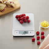 Taylor Glass Top Food Scale with Touch Controls, 11 lb Capacity, Sleek Silver Design, Accurate and Easy-to-Use Scale for Cooking and Baking Taylor