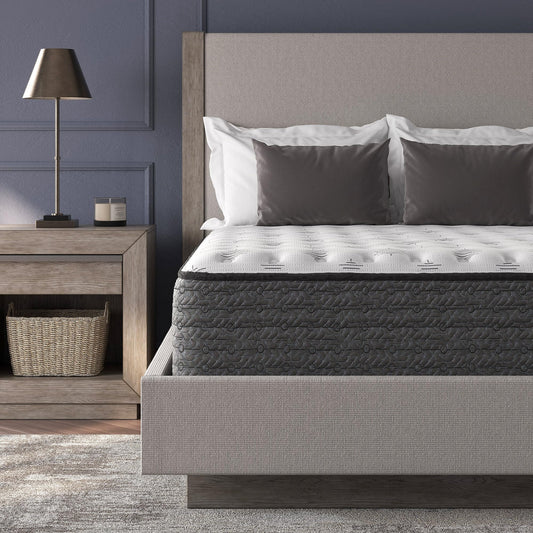 Signature Design by Ashley California King Size Ultra Luxury 14 Inch Hyper Cool Hybrid Mattress with Cooling Gel Memory Foam