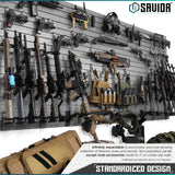 Savior Equipment Wall Rack System Heavy-Duty Steel Slatwall Panels Wall Mount Storage, 5 or 10 Pieces Modular Firearms Gun Wall Gear Accessories Organizer Savior Equipment