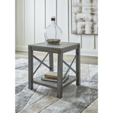 Signature Design by Ashley Freedan Rustic Farmhouse End Table, Gray Signature Design by Ashley